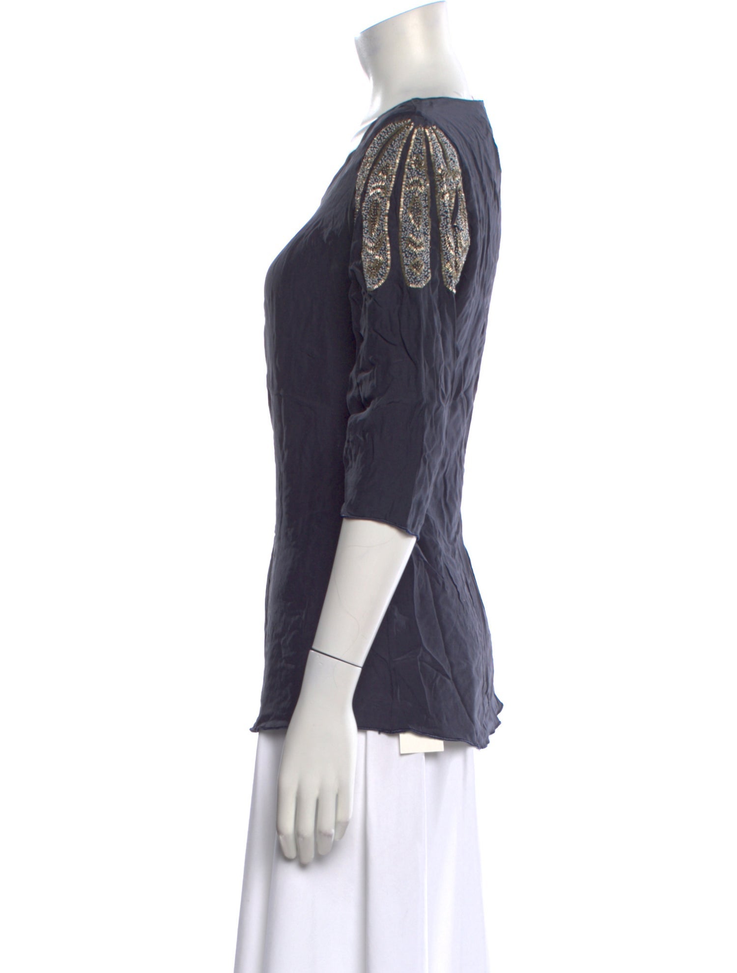 Yigal Azrouël Silk V-Neck Blouse