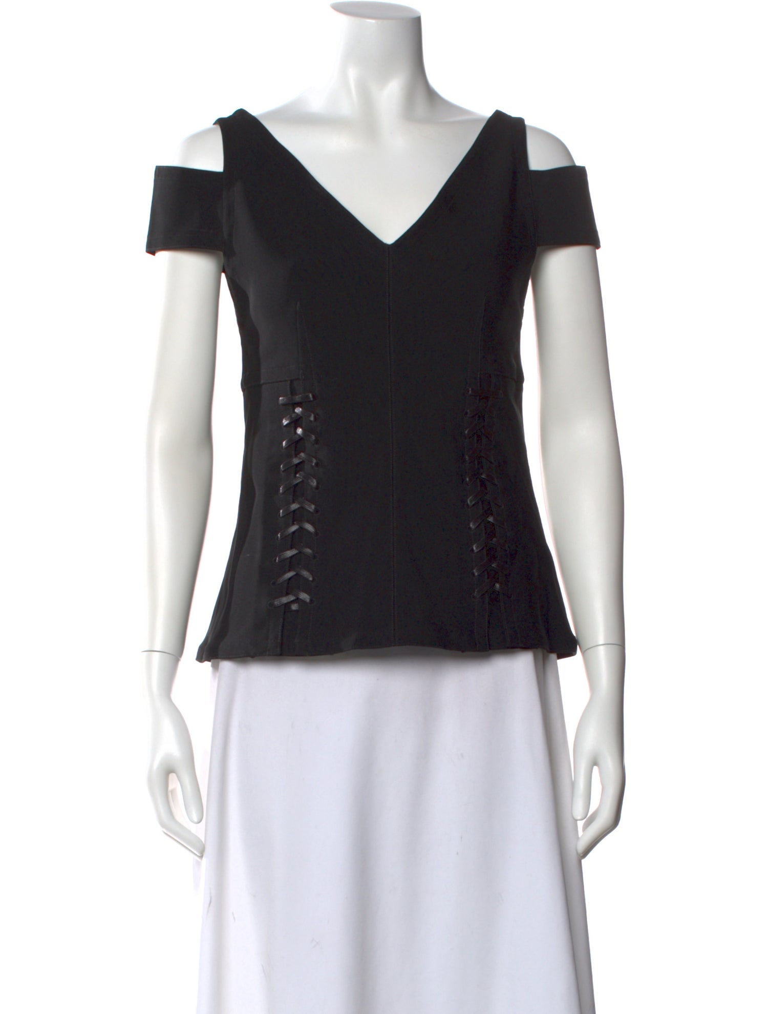 Yigal Azrouël V-Neck Short Sleeve Top