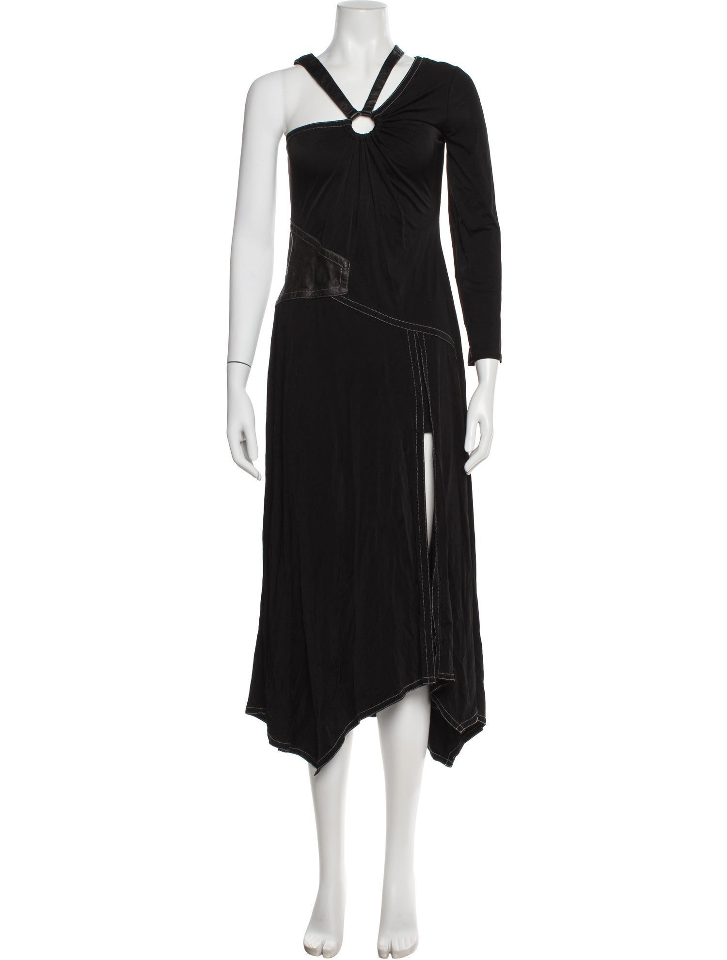 Yigal Azrouël V-Neck Midi Length Dress