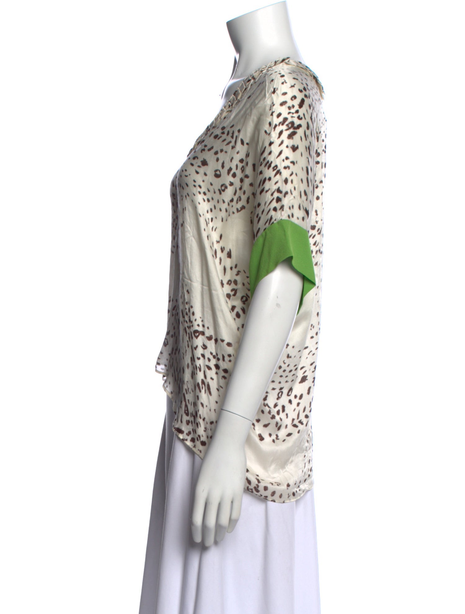 Yigal Azrouël Silk Animal Print Blouse