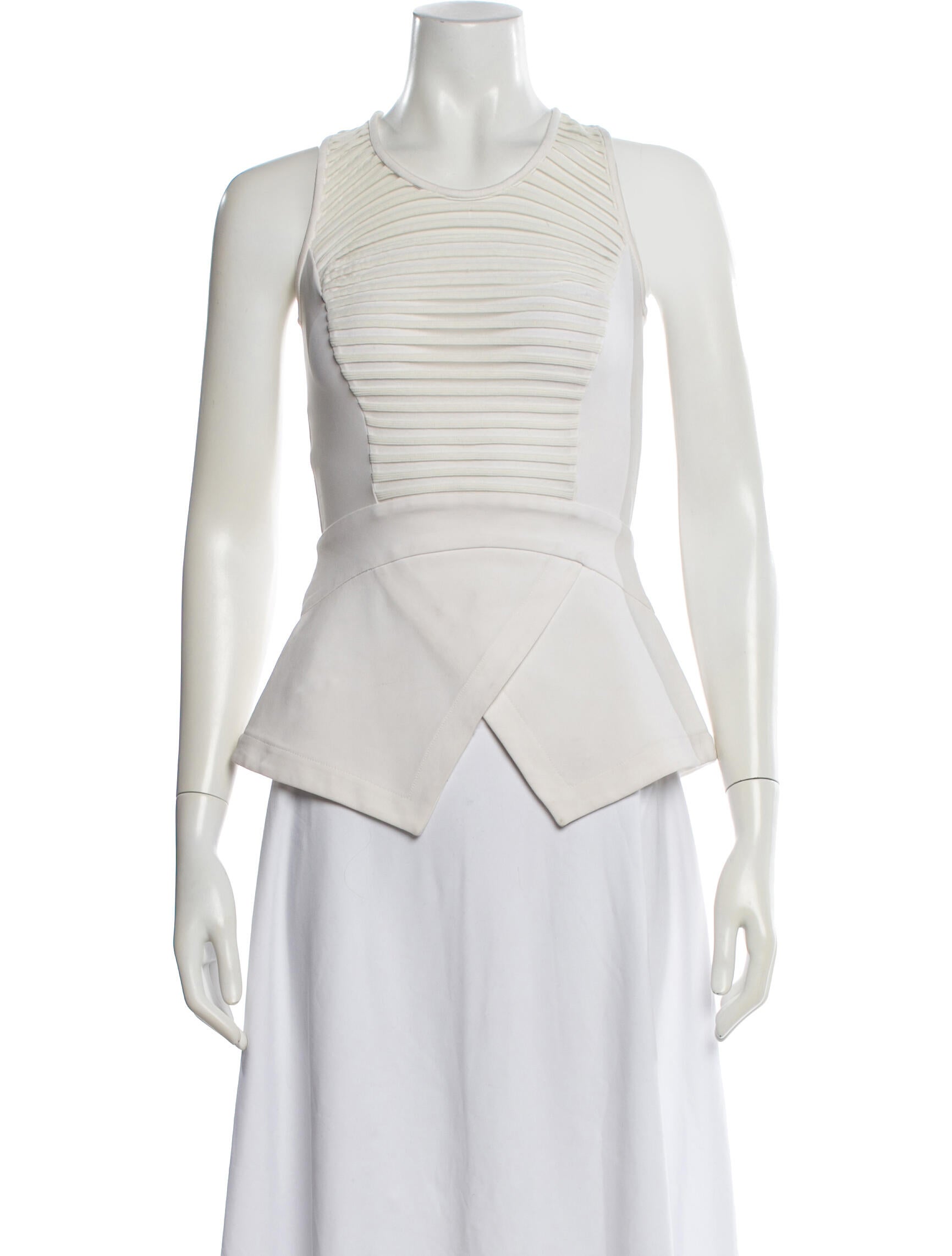 Yigal Azrouël Crew Neck Sleeveless Top