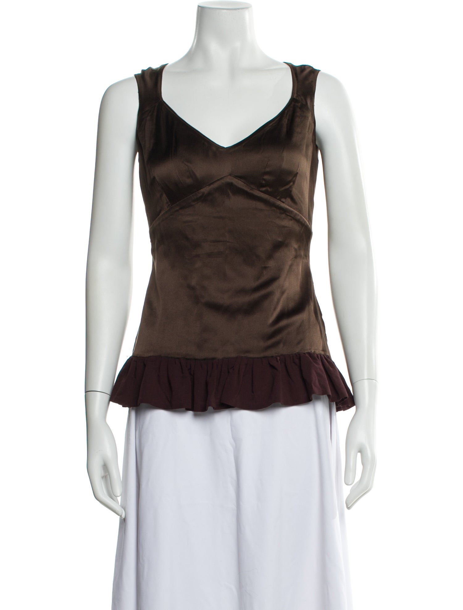Yigal Azrouël V-Neck Sleeveless Top