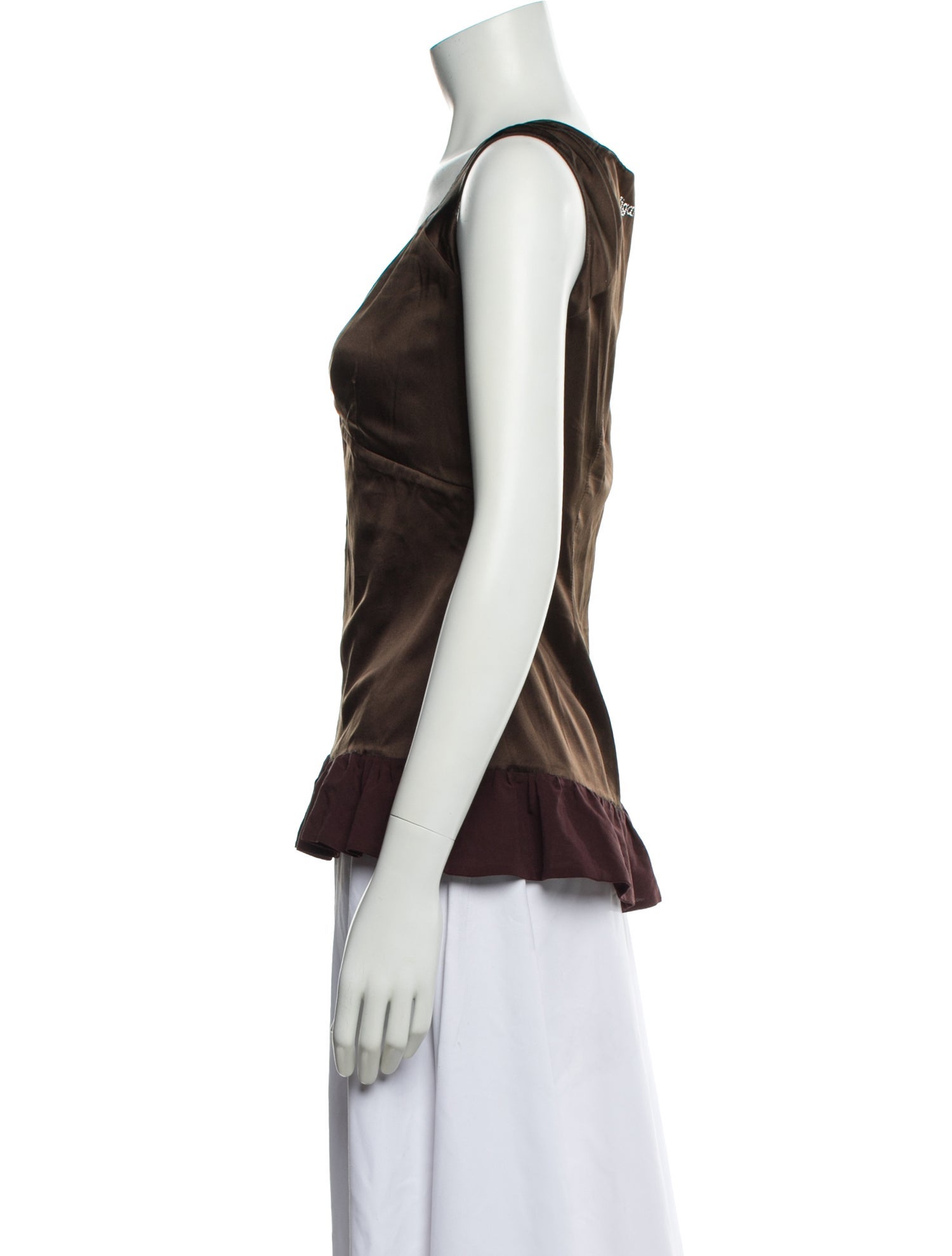 Yigal Azrouël V-Neck Sleeveless Top