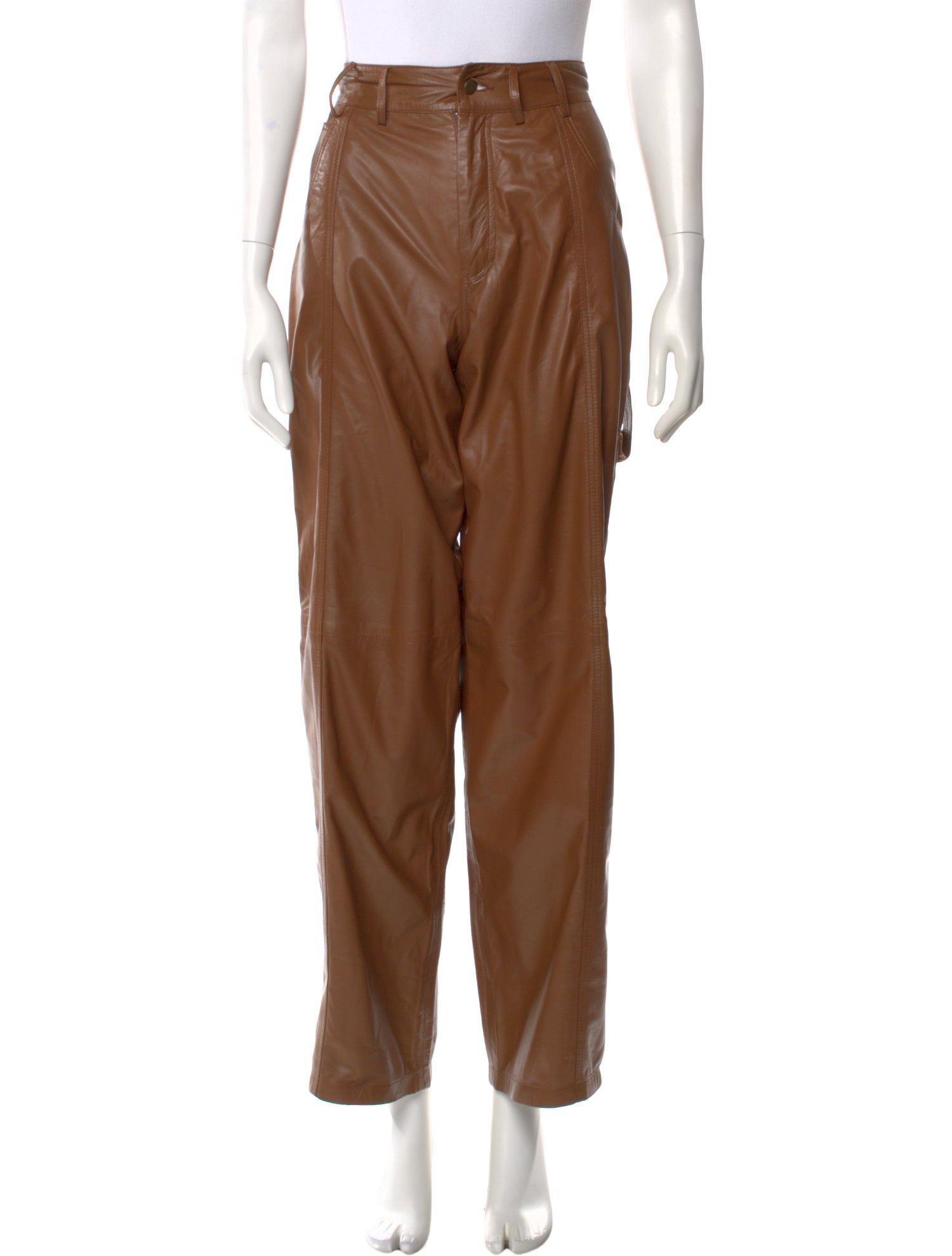 Yigal Azrouël Lamb Leather Wide Leg Pants w/ Tags