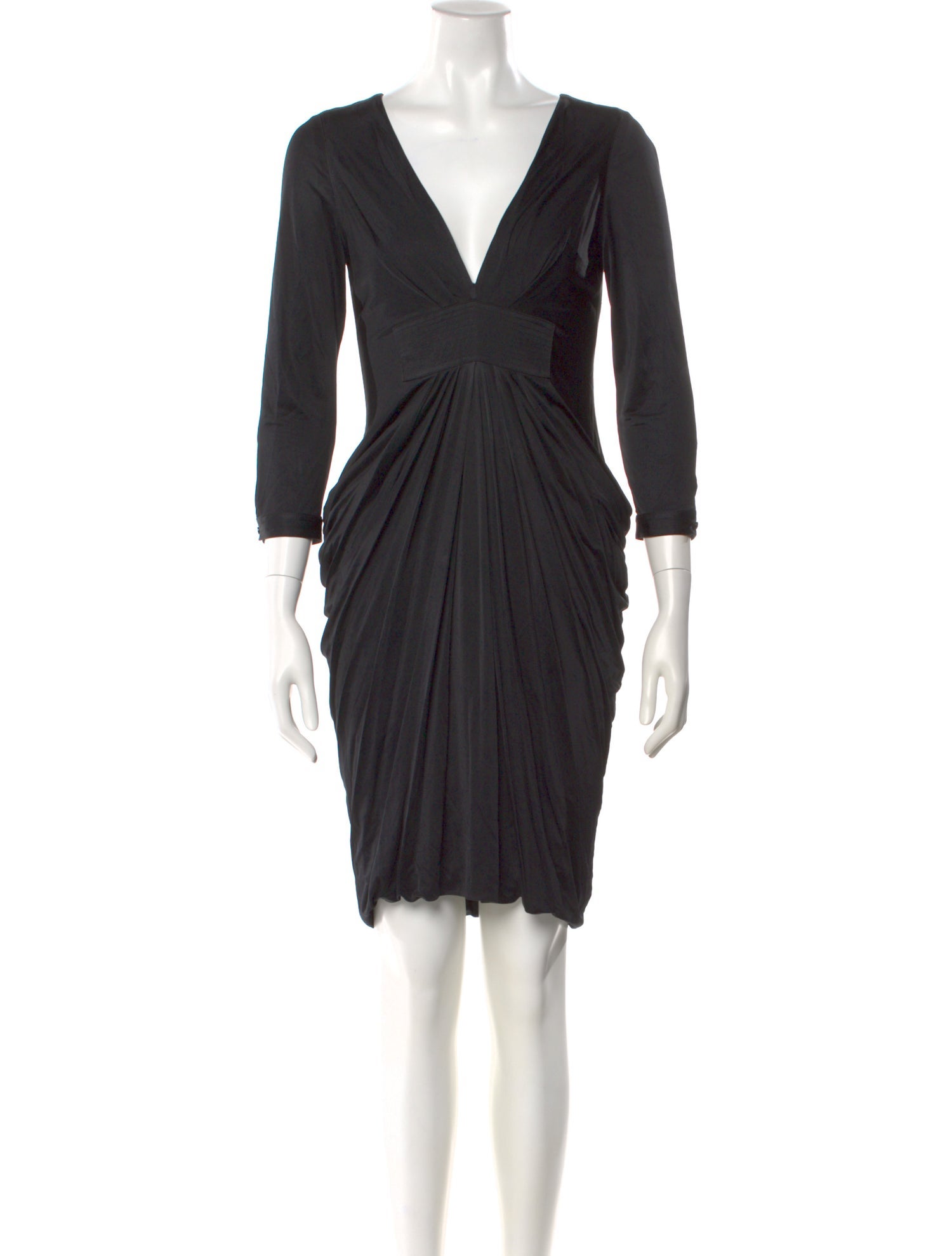 Yigal Azrouël V-Neck Knee-Length Dress