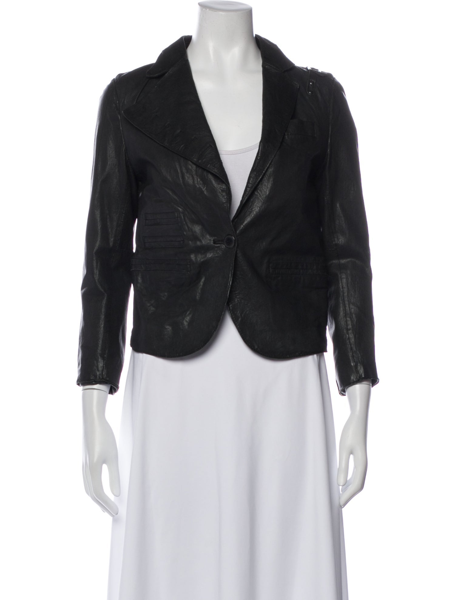 Yigal Azrouël Leather Evening Jacket
