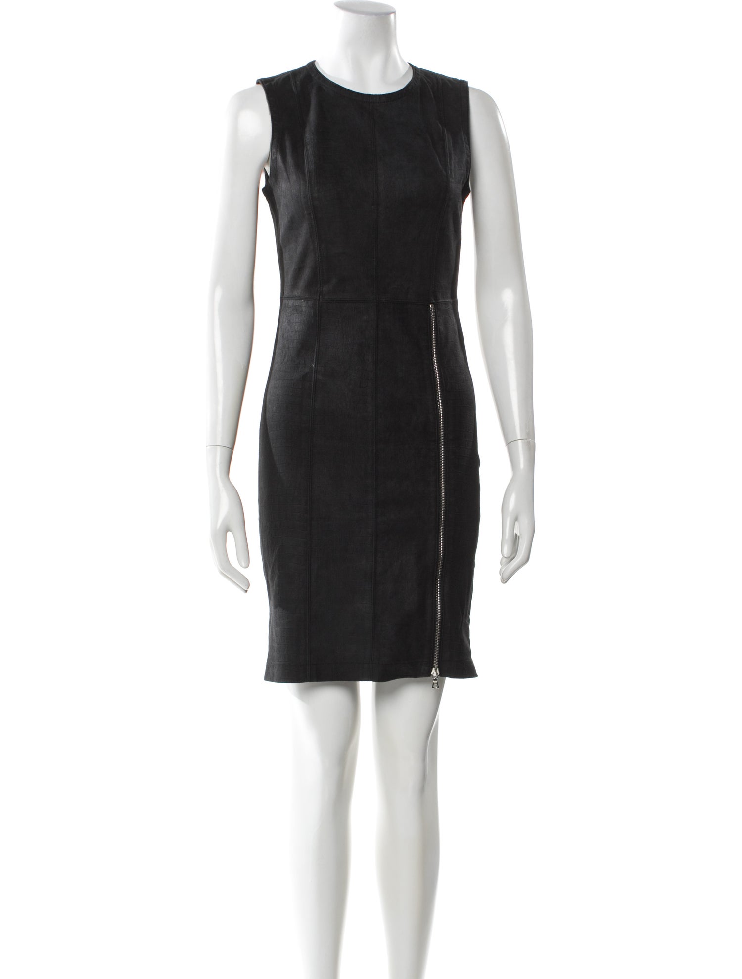 Yigal Azrouël Lamb Leather Mini Dress