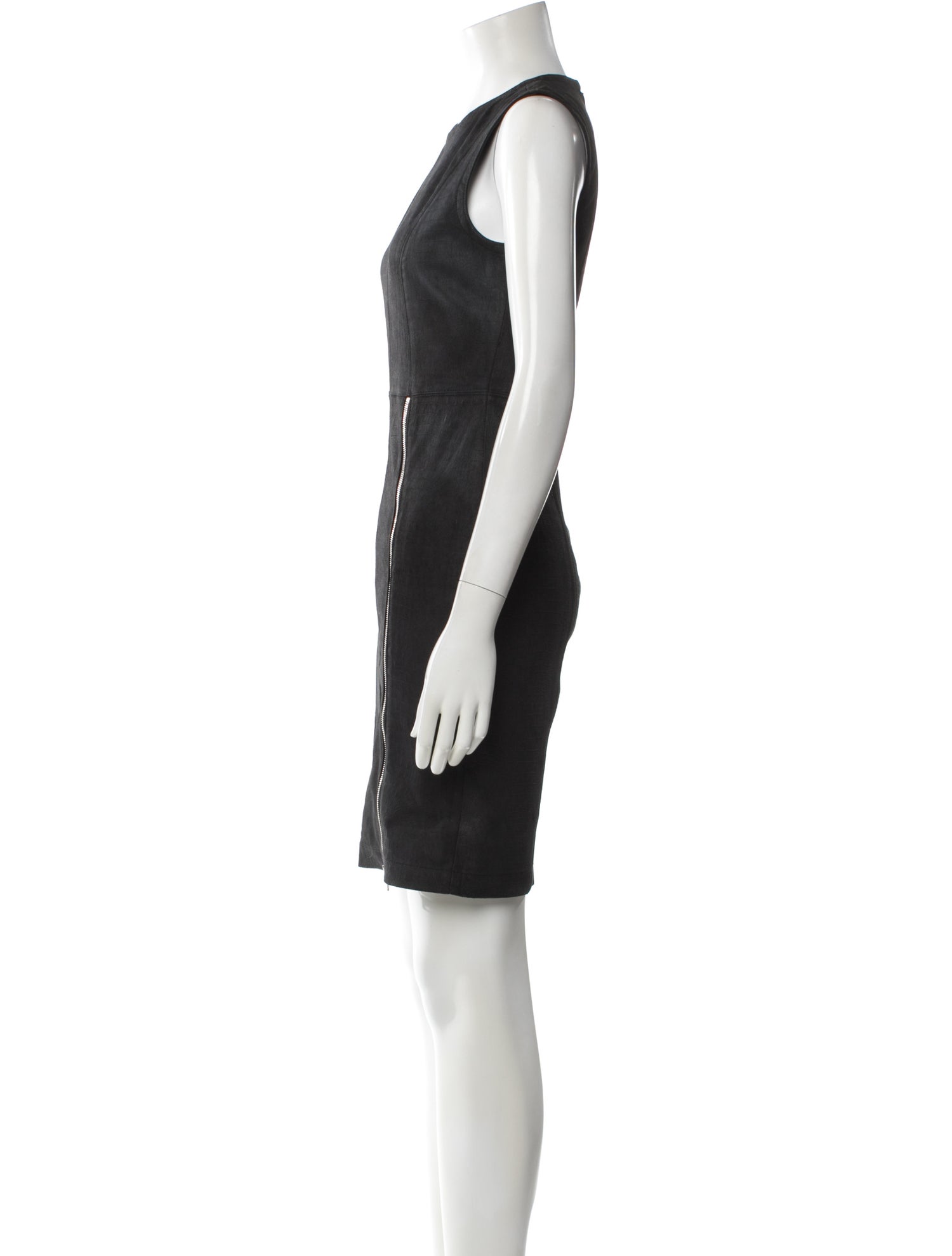 Yigal Azrouël Lamb Leather Mini Dress