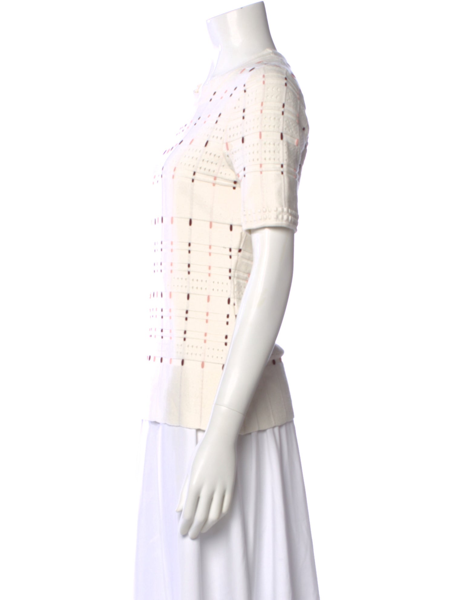 Yigal Azrouël Patterned Crew Neck Top