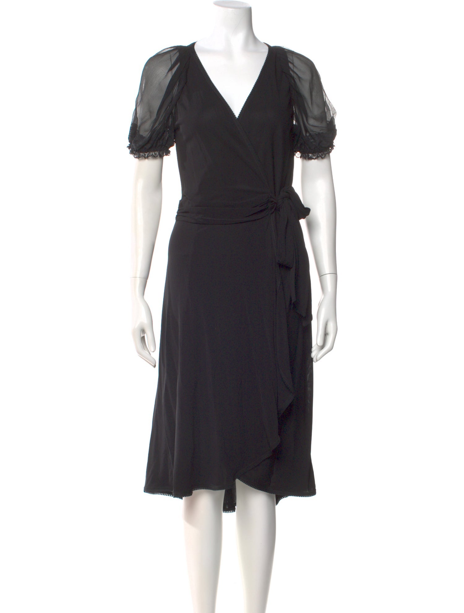 Yigal Azrouël V-Neck Midi Length Dress