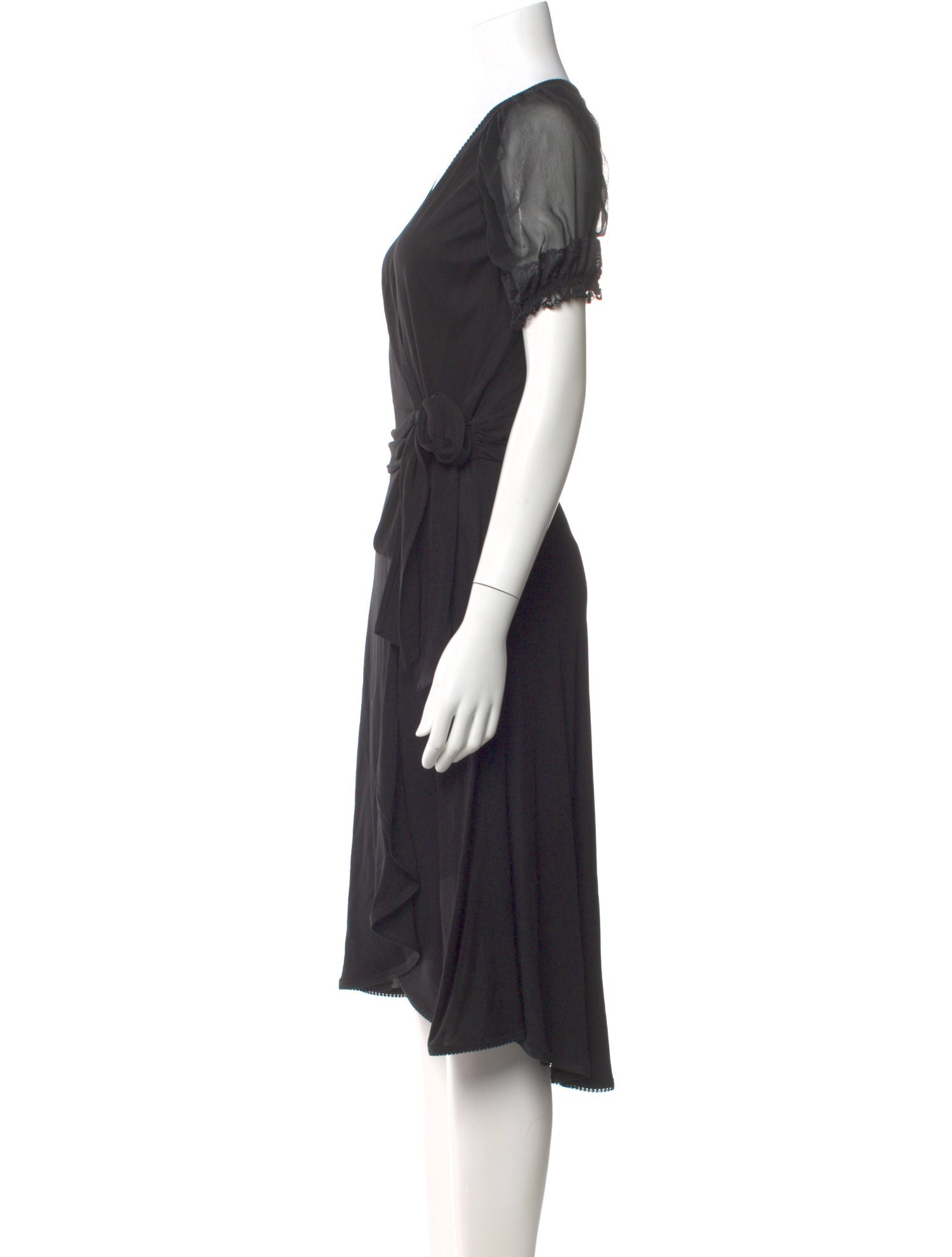 Yigal Azrouël V-Neck Midi Length Dress