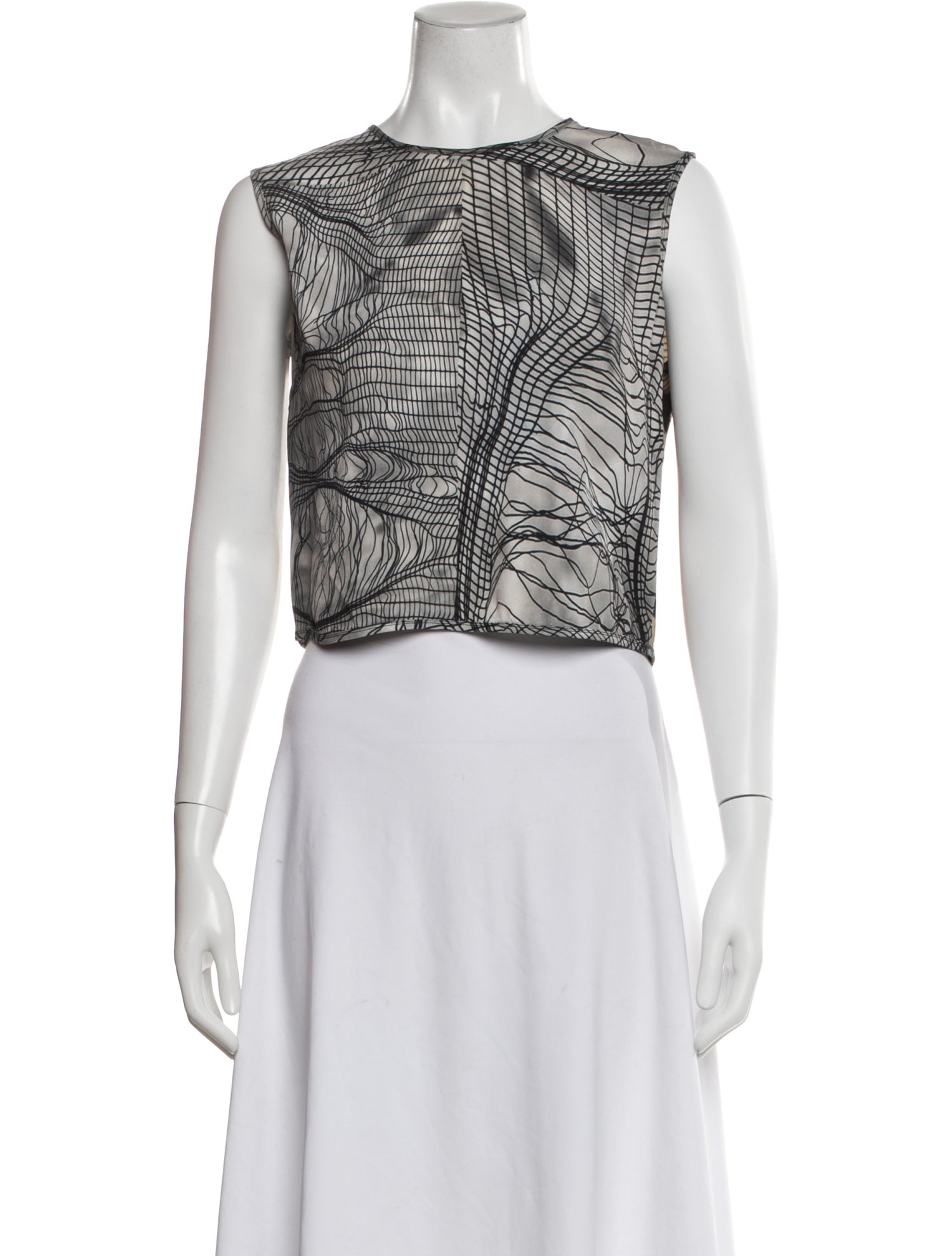 Yigal Azrouël Patterned Crew Neck Top