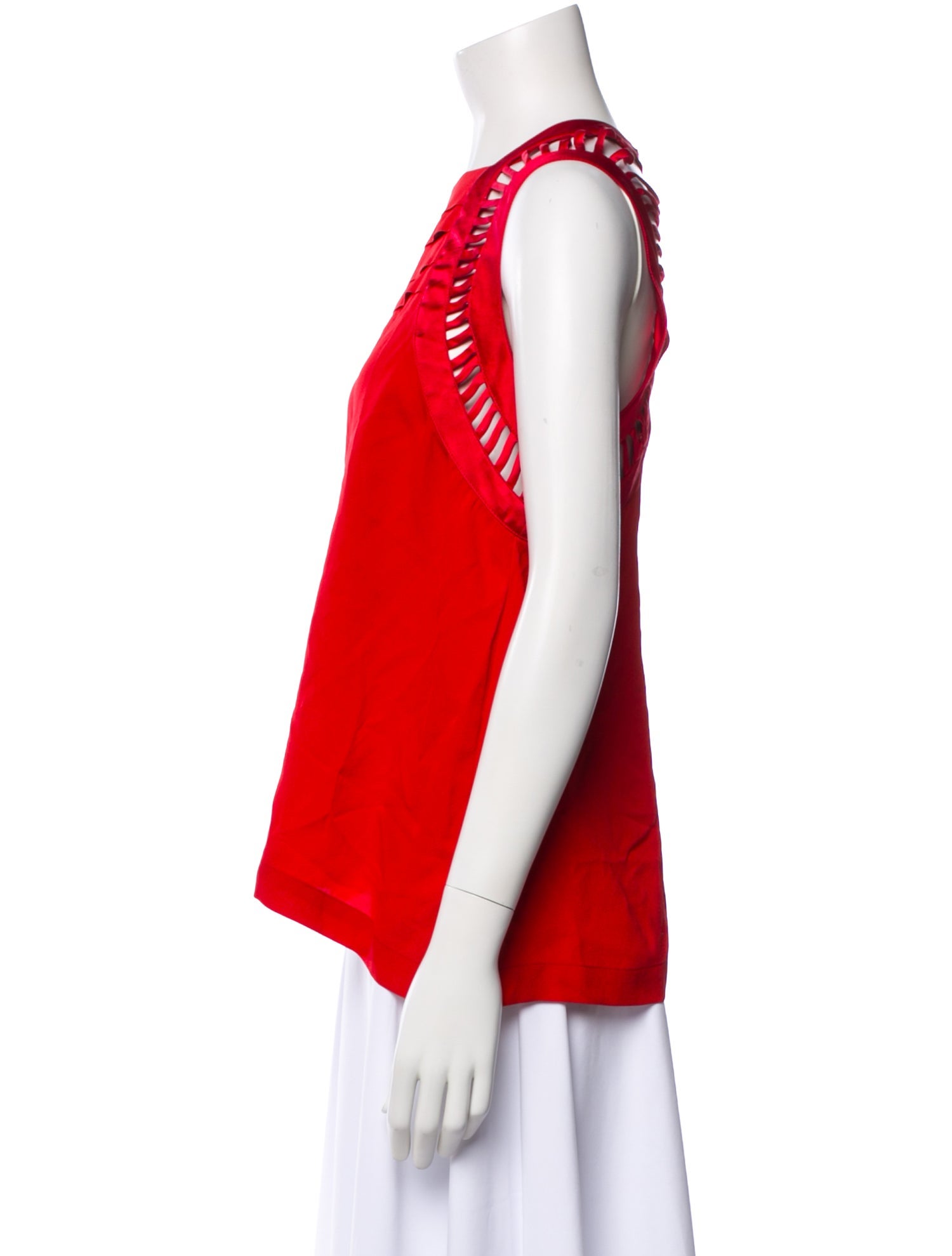 Yigal Azrouël Silk Square Neckline Top