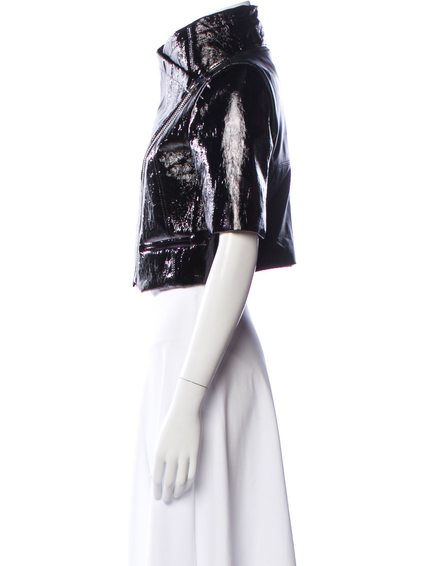 Yigal Azrouël Leather Printed Evening Jacket