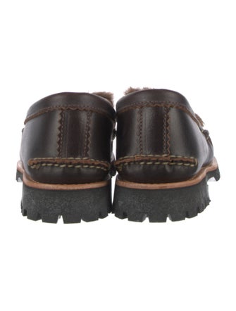 Yuketen Leather Fur Trim Monk Straps