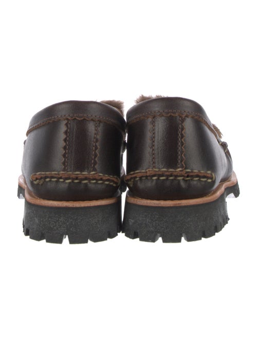 Yuketen Leather Fur Trim Monk Straps