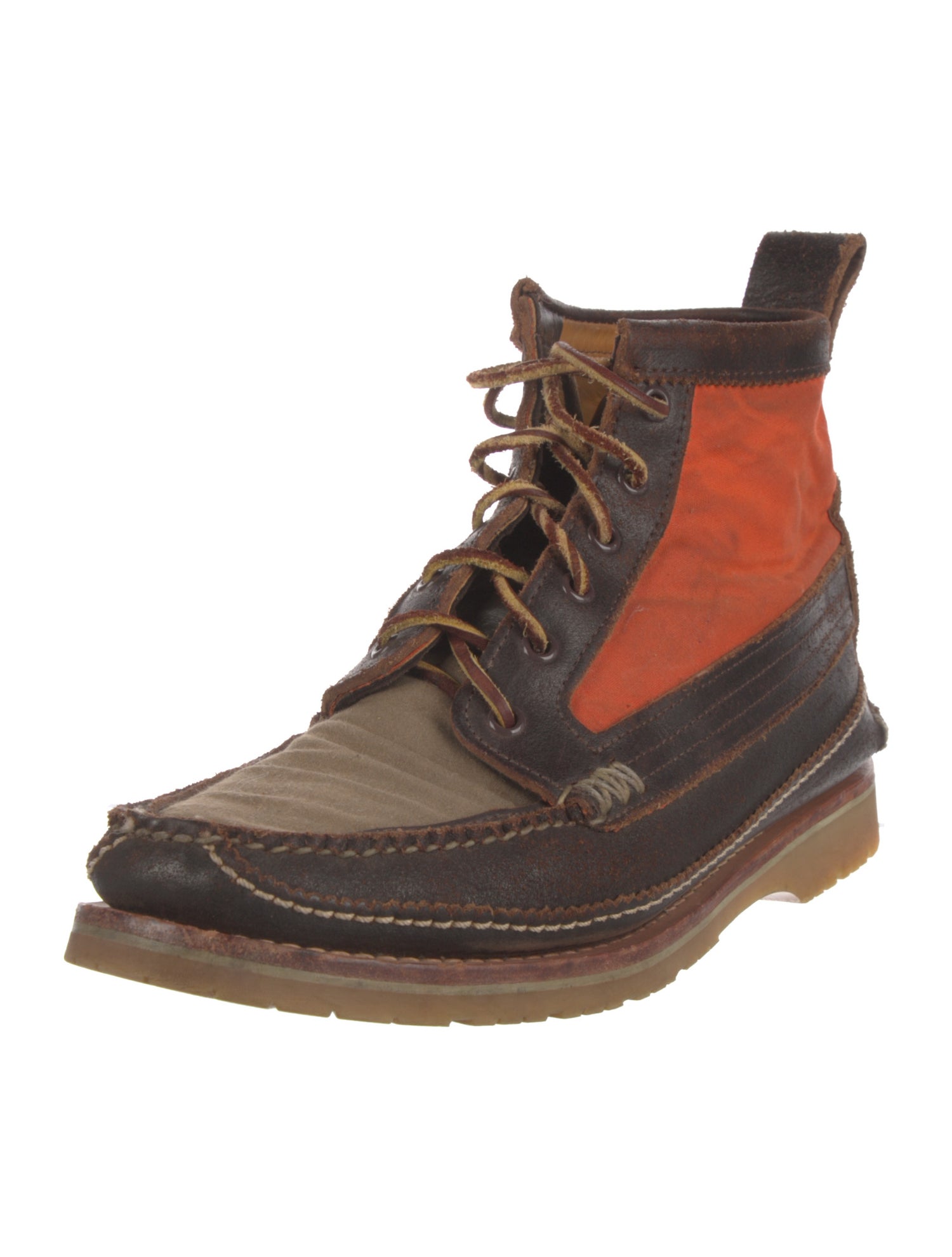 Yuketen Colorblock Pattern Hiking Boots