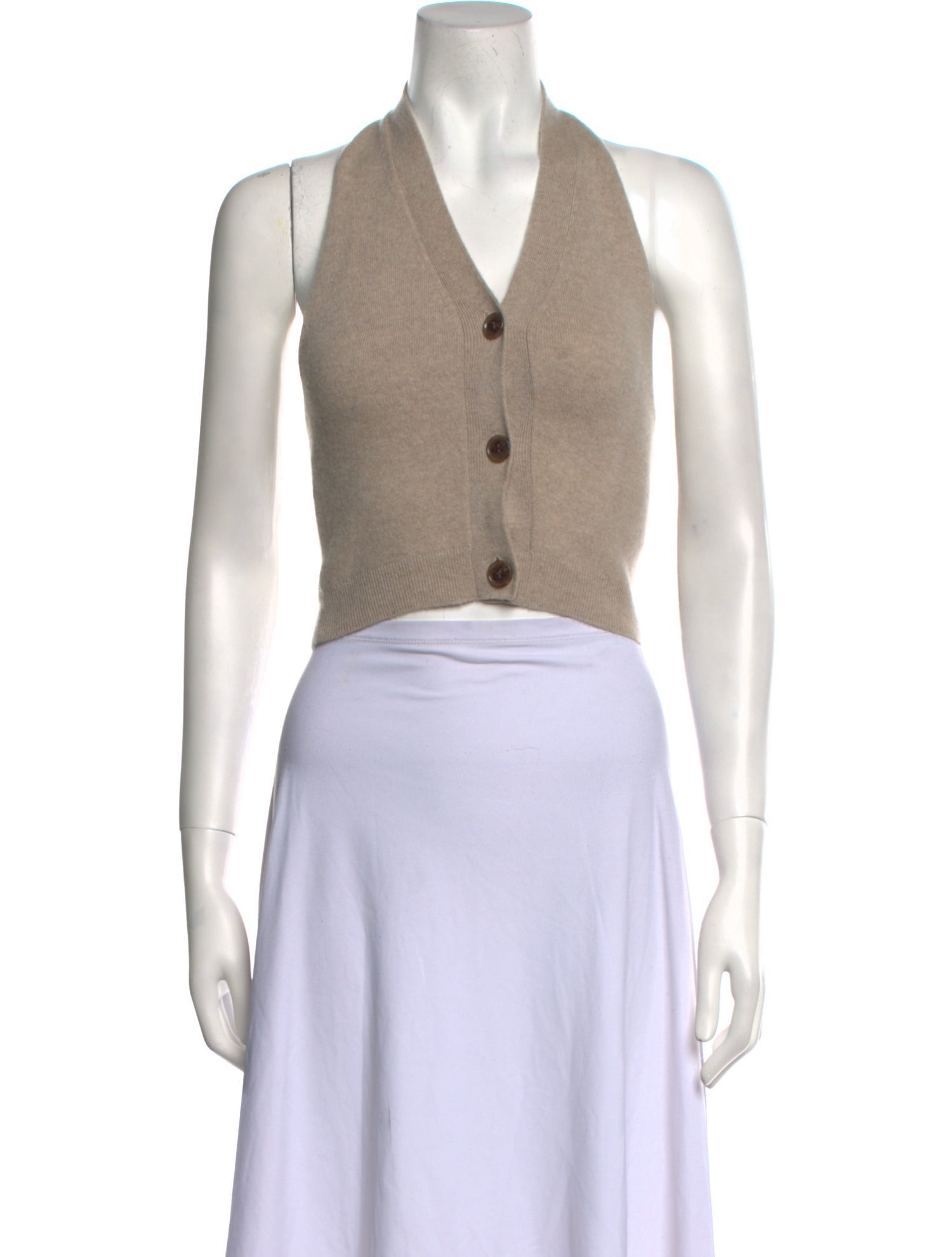 Lisa Yang Cashmere V-Neck Crop Top