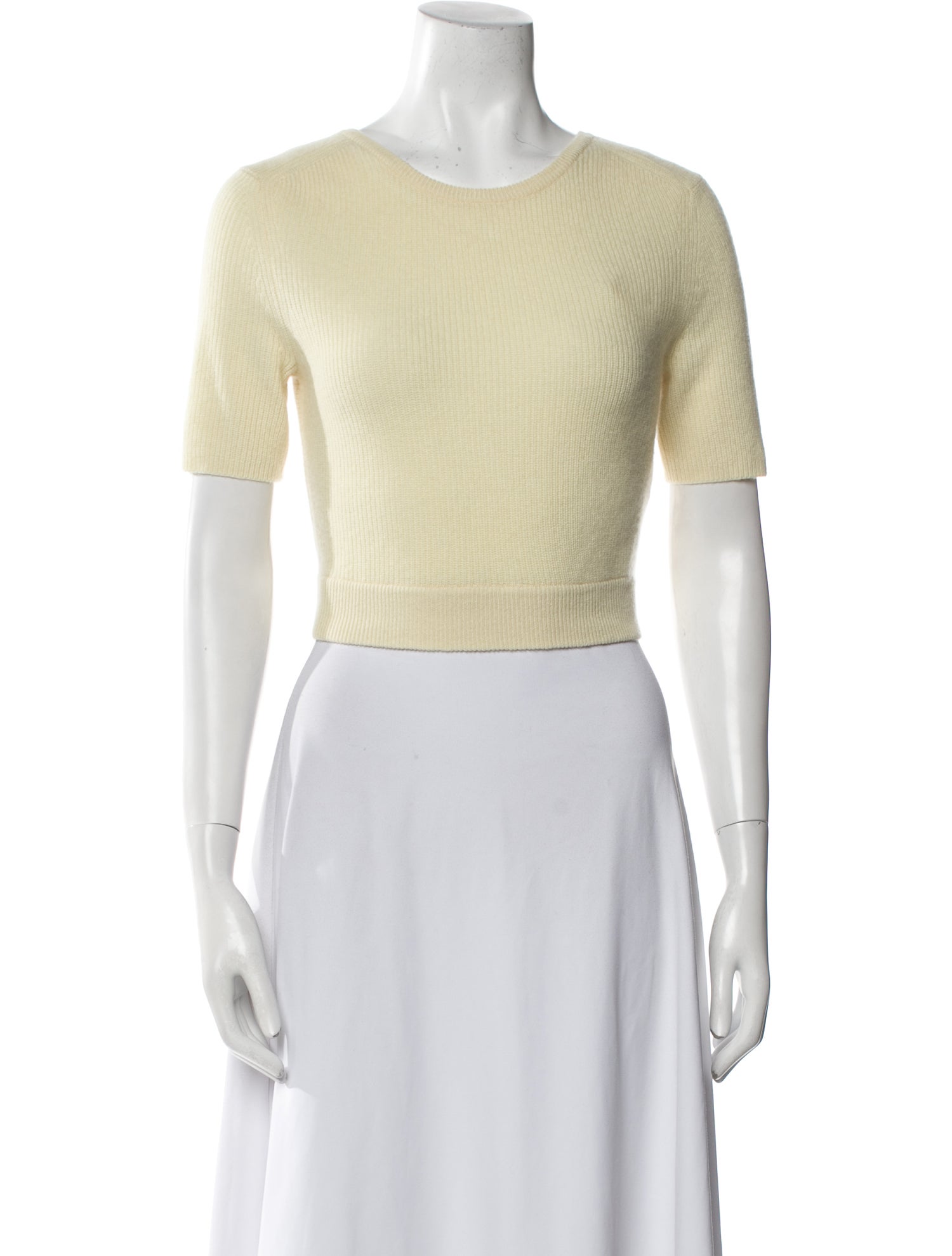 Lisa Yang Cashmere Crew Neck Crop Top