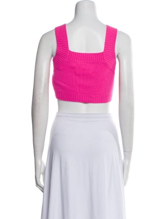 Lisa Yang Cashmere Square Neckline Crop Top