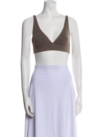 Lisa Yang Cashmere V-Neck Crop Top