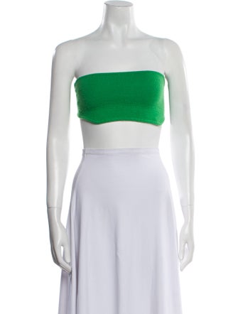 Lisa Yang Cashmere Strapless Crop Top