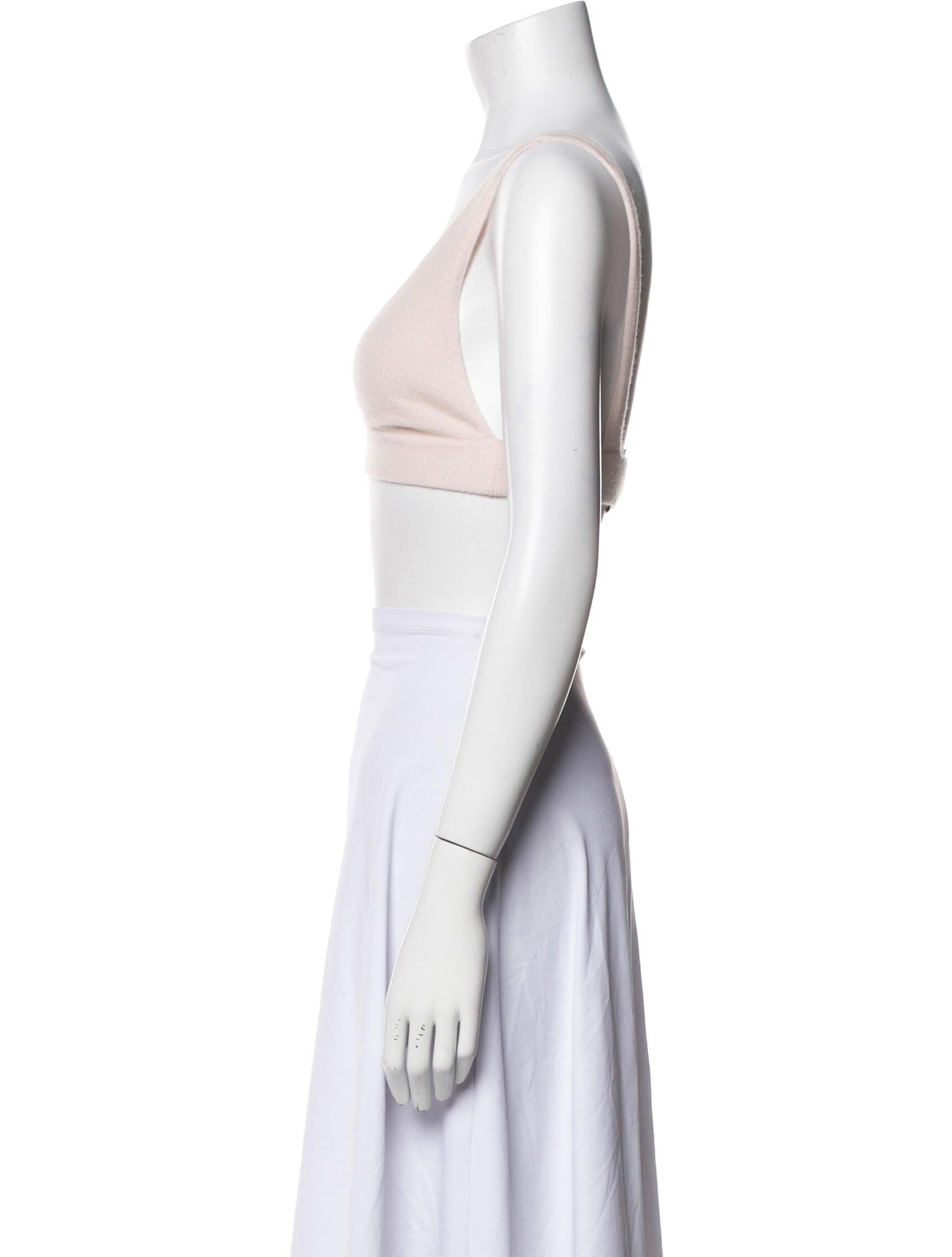 Lisa Yang Cashmere V-Neck Crop Top