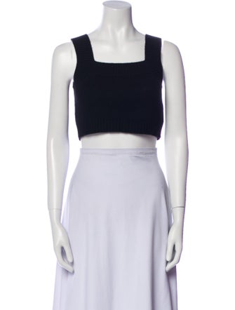 Lisa Yang Cashmere Square Neckline Crop Top