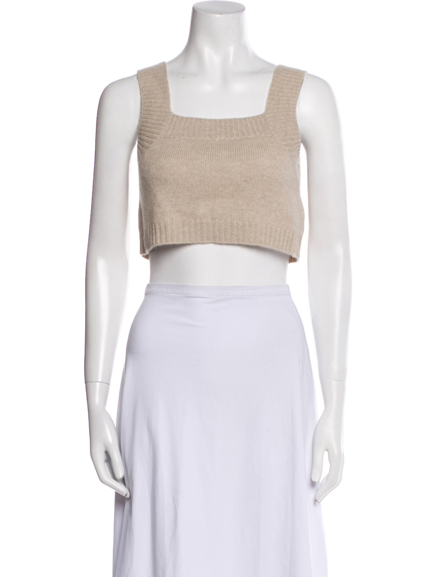 Lisa Yang Cashmere Square Neckline Crop Top