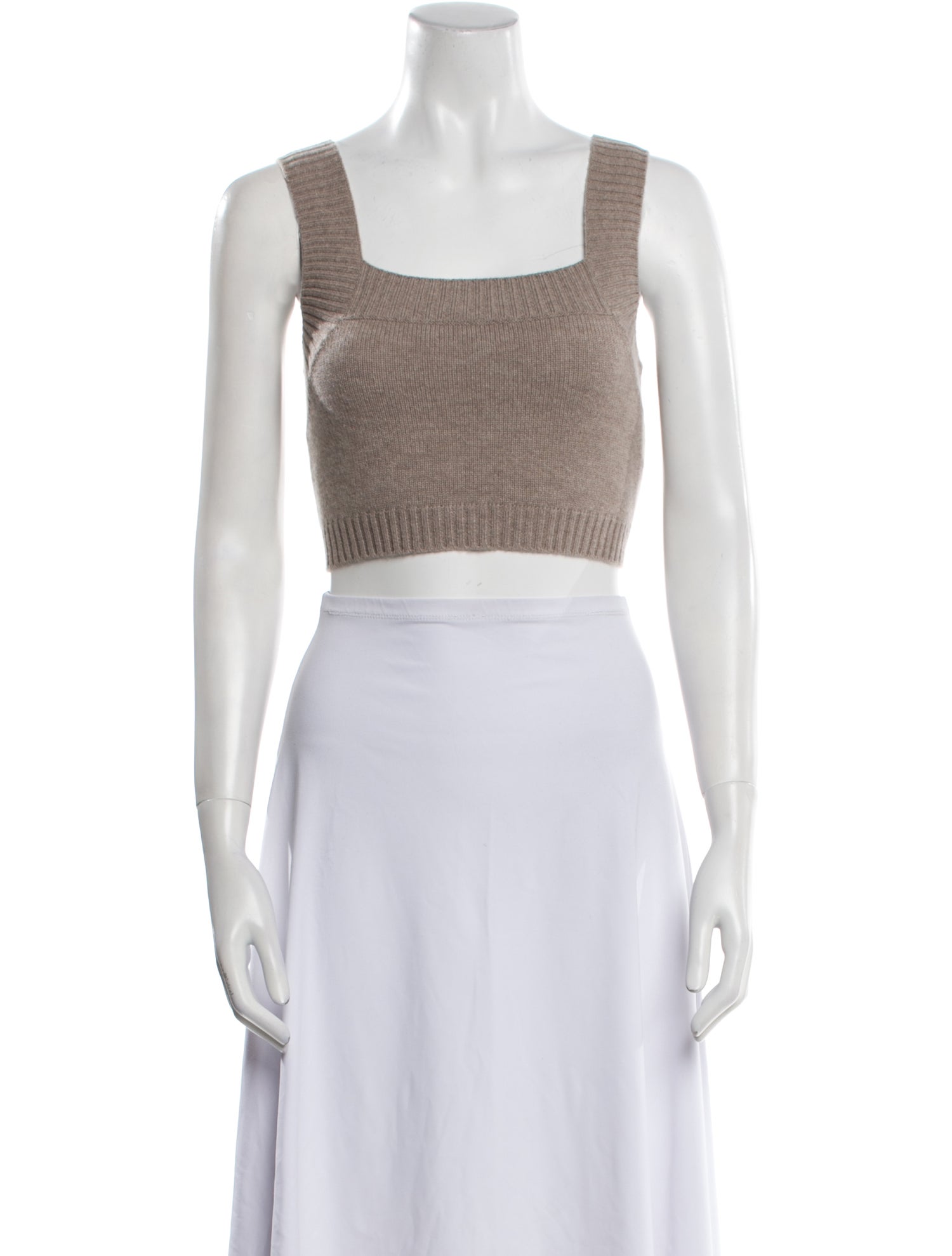 Lisa Yang Cashmere Square Neckline Crop Top