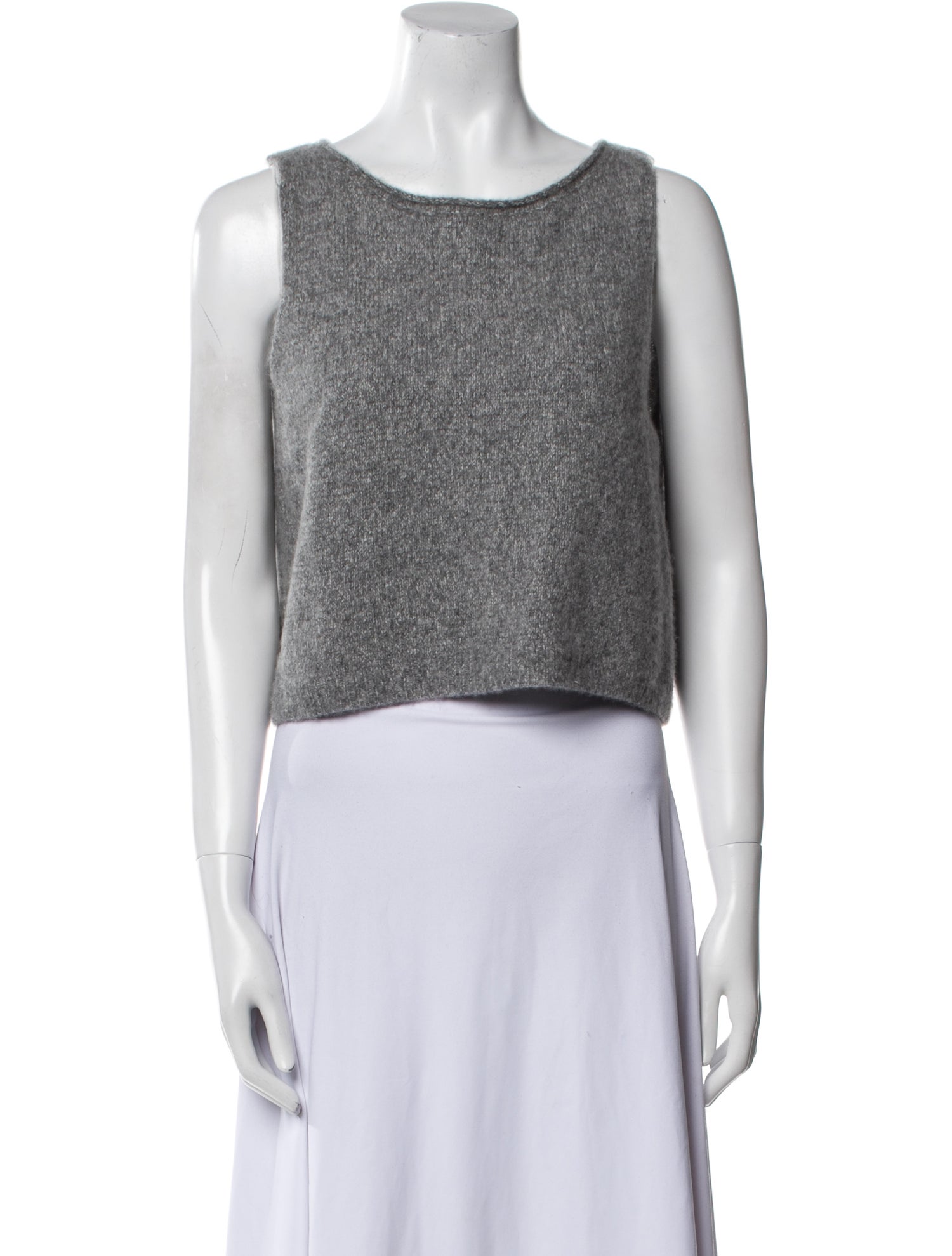 Lisa Yang Cashmere Scoop Neck Crop Top