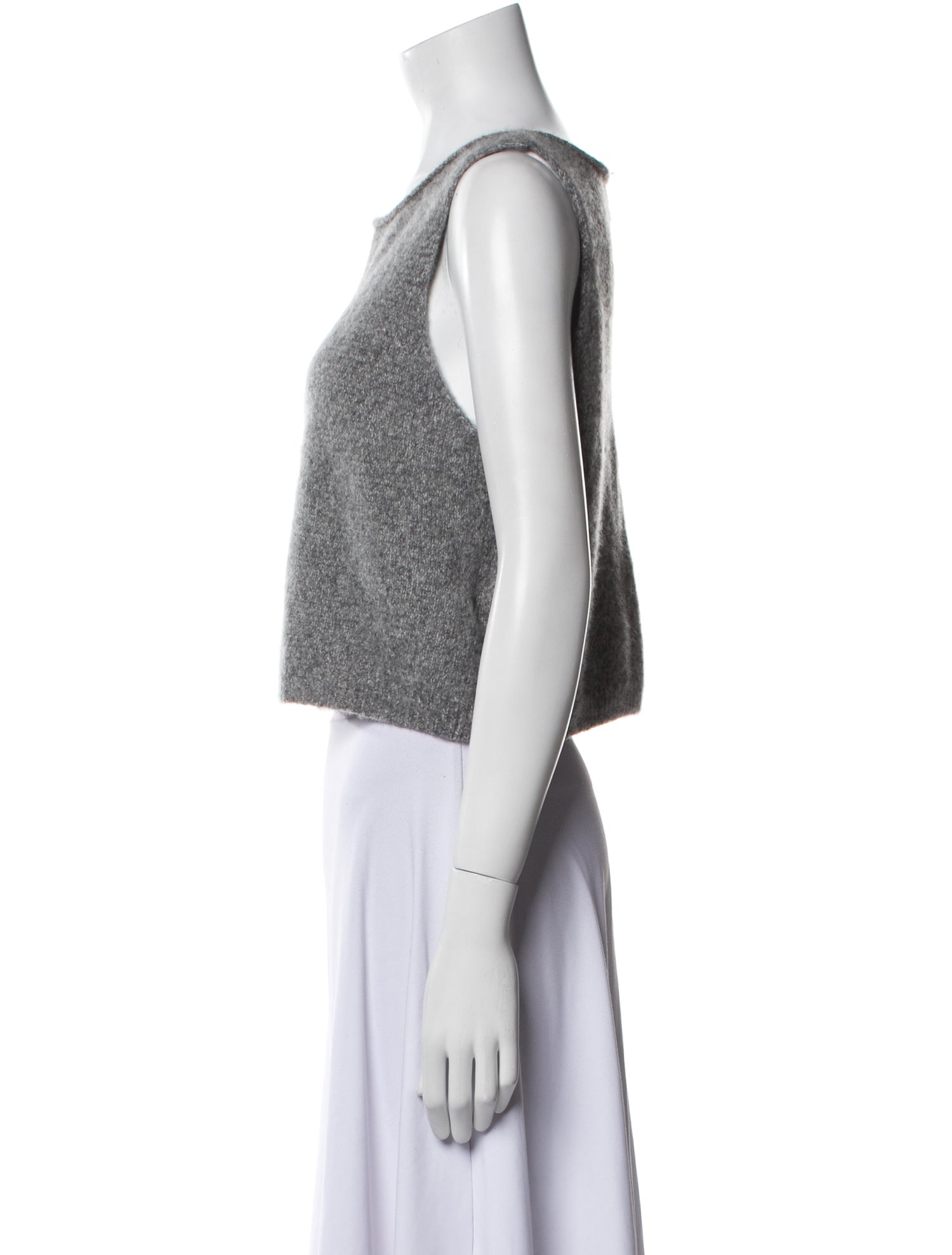 Lisa Yang Cashmere Scoop Neck Crop Top