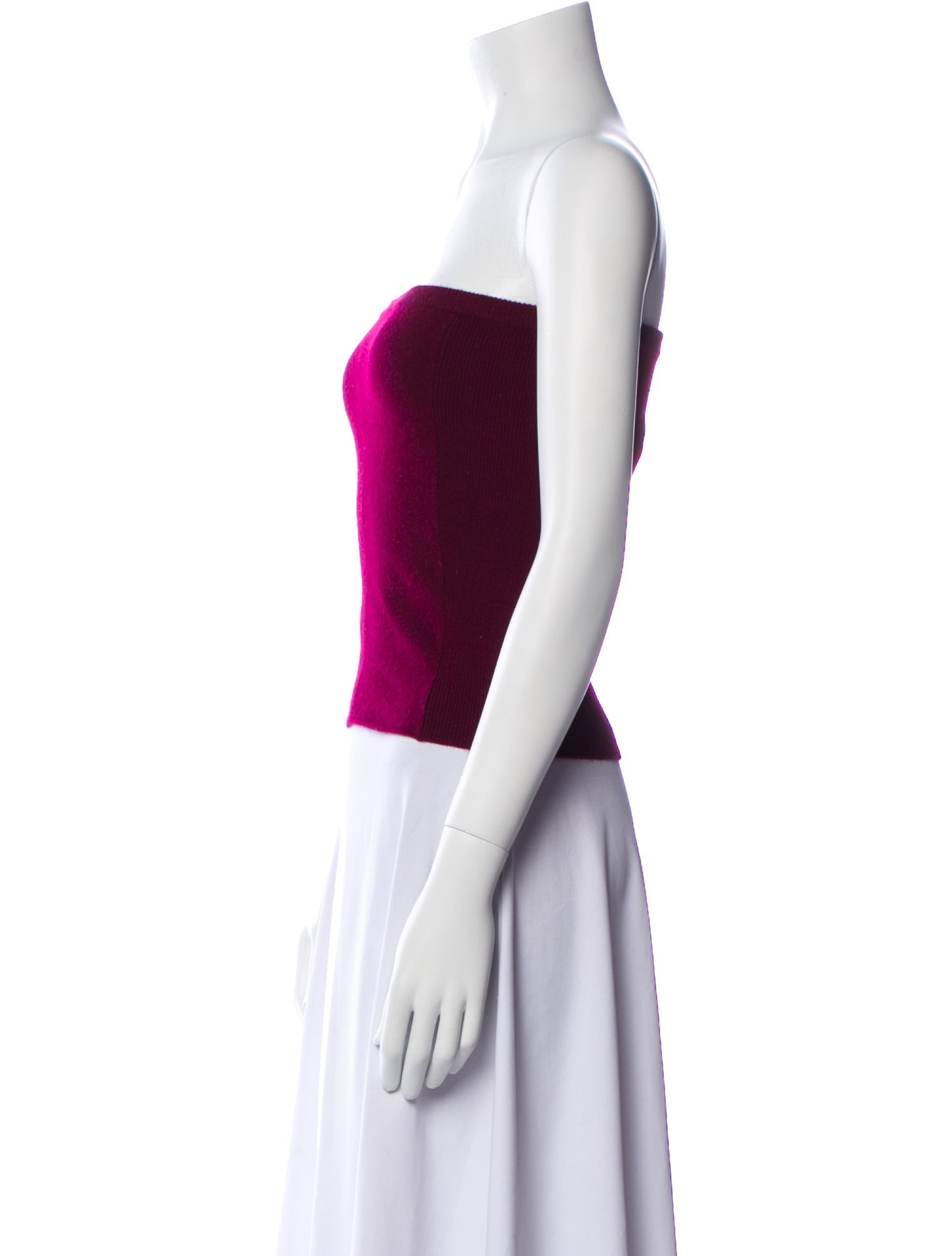 Lisa Yang Cashmere Strapless Crop Top