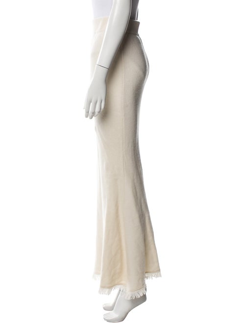 Lisa Yang Fringe Trim Accent Long Skirt