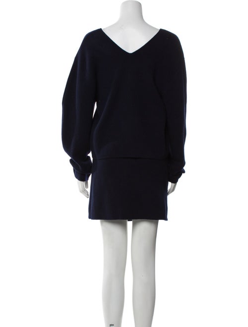 Lisa Yang Cashmere Fringe Trim Accent Skirt Set