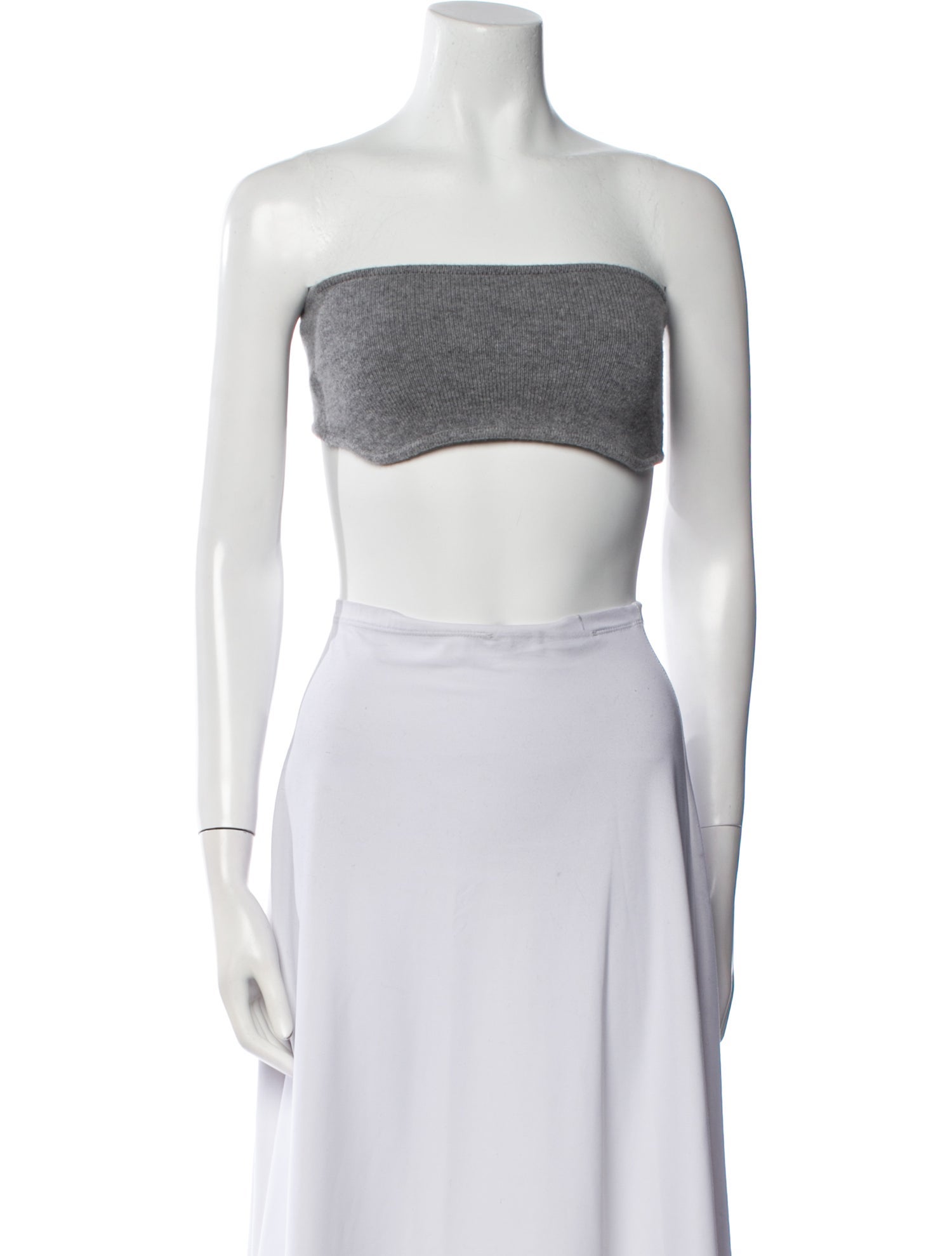 Lisa Yang Cashmere Strapless Crop Top