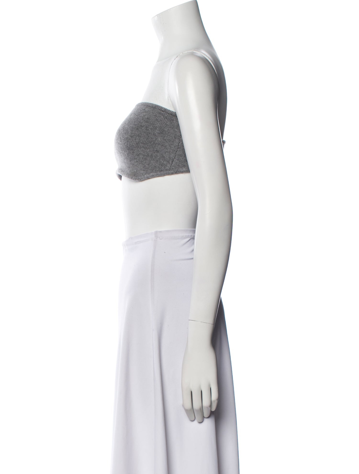 Lisa Yang Cashmere Strapless Crop Top