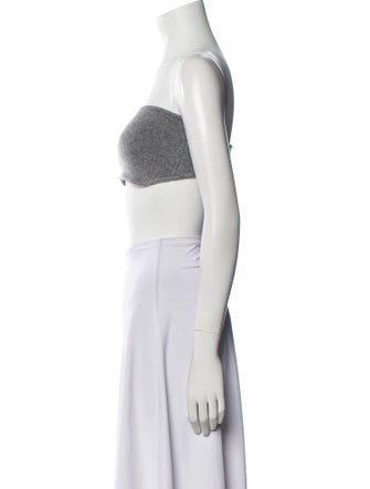 Lisa Yang Cashmere Strapless Crop Top