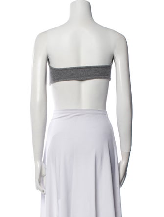 Lisa Yang Cashmere Strapless Crop Top