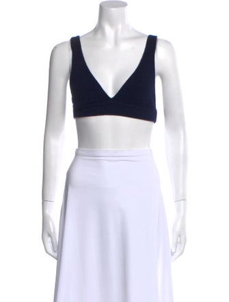 Lisa Yang Cashmere V-Neck Crop Top