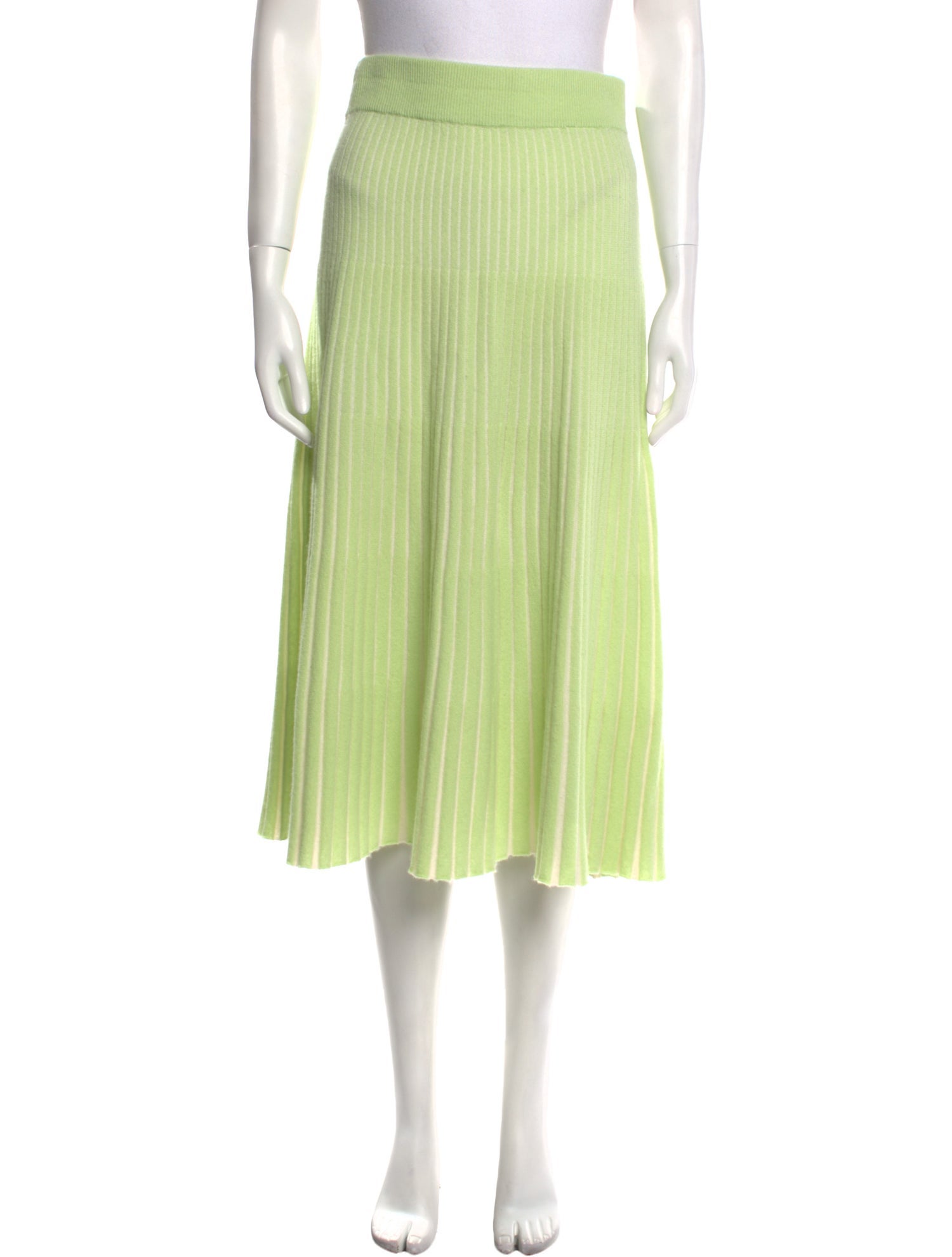 Lisa Yang Pleated Accents Midi Length Skirt