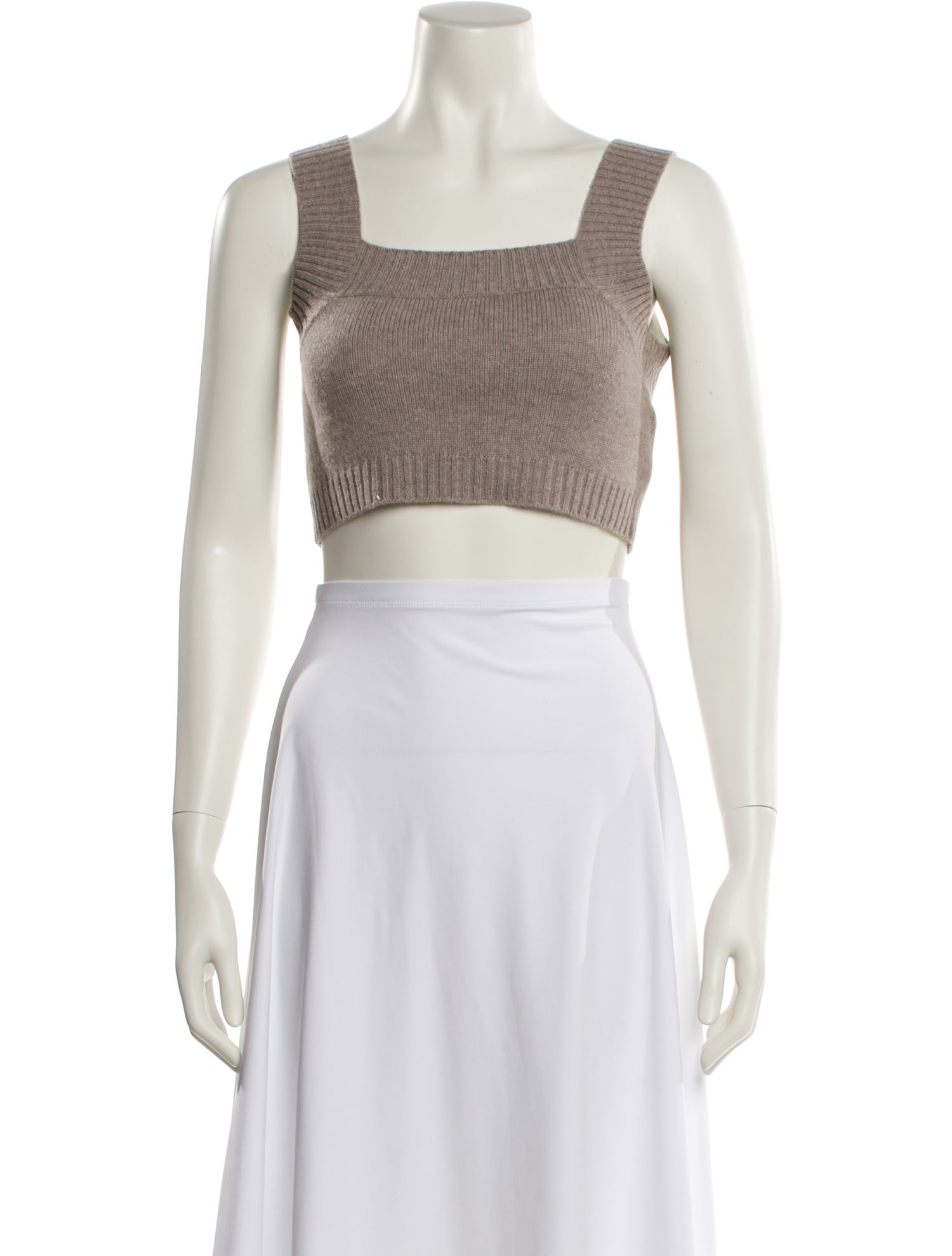 Lisa Yang Cashmere Square Neckline Crop Top