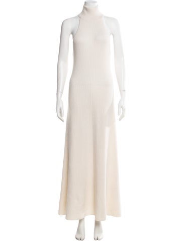 Pre-owned Lisa Yang Cashmere Long Dress W/ Tags In Neutral