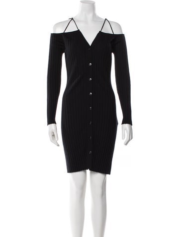 Pre-owned Lisa Yang Cashmere Mini Dress In Black