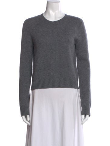 Pre-owned Lisa Yang Cashmere Crew Neck Sweater In Gray