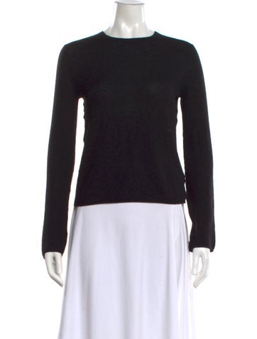 Pre-owned Lisa Yang Cashmere Crew Neck Sweater In Black
