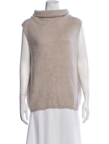 Pre-owned Lisa Yang Cashmere Turtleneck Sweater In Neutrals