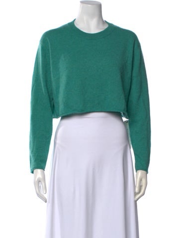 Pre-owned Lisa Yang Cashmere Crew Neck Sweater In Green