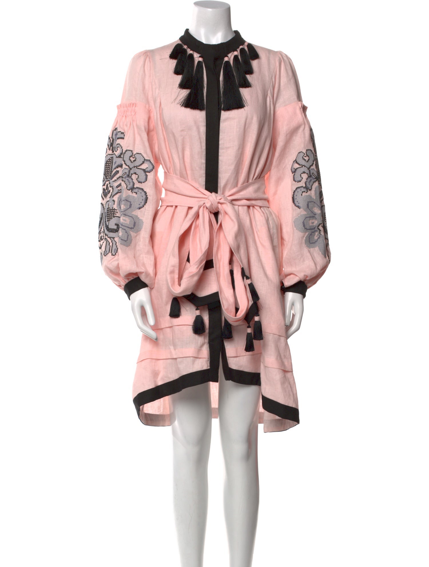 Yuliya Magdych Linen Knee-Length Dress