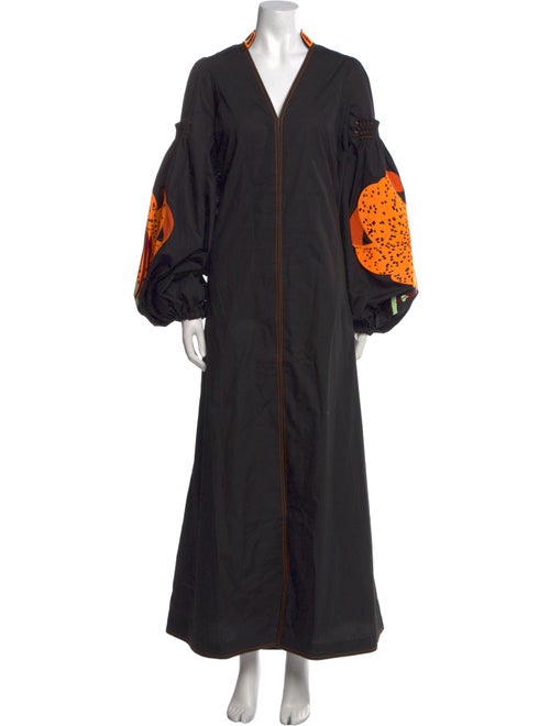 Yuliya Magdych V-Neck Long Dress